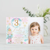 Invitation Gold 3 Land de sucreries Nutcracker Photo Annivers (Debout devant)