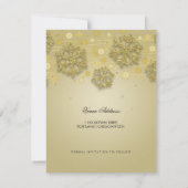 Invitation Gold 40th Birthday Save Date Winter (Dos)