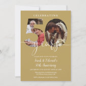 Invitation Gold 50e anniversaire Mariage 2 photo (Devant)