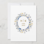 Invitation Gold 50e Mariage fête anniversaire Wild Daisy (Dos)