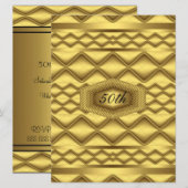 Invitation Gold 50th Anniversary Party (Devant / Derrière)