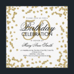 Invitation Gold 50th Birthday Elegant Parties scintillant Con<br><div class="desc">Élégant 50e anniversaire Gold Faux Parties scintillant Confetti White modèle d'invitation. Idéal pour les fêtes de 50e anniversaire et plus!</div>