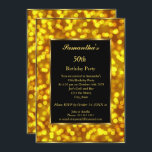 Invitation Gold 50th Birthday Party<br><div class="desc">Invitation d'or à la fête du 50e anniversaire</div>