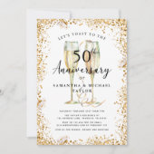 Invitation Gold 50th Wedding Anniversary (Devant)