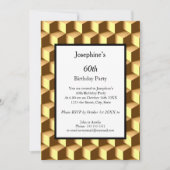 Invitation Gold 60th Birthday Party (Devant)
