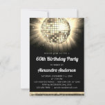 Invitation Gold 60th Birthday Party 70's Disco Ball<br><div class="desc">Absolument, voici une description pour une Gold 60th Birthday Party 70's Disco Ball Invitation : "Préparez-vous à briller et à chanter la nuit loin avec notre Gold 60th Birthday Party 70's Disco Ball Invitation! Cette invitation incarne l'opulence et la nostalgie, ce qui en fait le choix idéal pour célébrer un...</div>