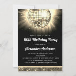 Invitation Gold 60th Birthday Party 70's Disco Ball<br><div class="desc">Absolument, voici une description pour une Gold 60th Birthday Party 70's Disco Ball Invitation : "Préparez-vous à briller et à chanter la nuit loin avec notre Gold 60th Birthday Party 70's Disco Ball Invitation! Cette invitation incarne l'opulence et la nostalgie, ce qui en fait le choix idéal pour célébrer un...</div>