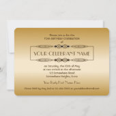 Invitation Gold 70th Birthday Meilleur cadre photo personnali (Dos)