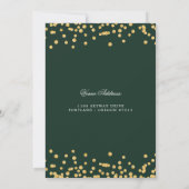 Invitation Gold 80e anniversaire Date de sauvegarde Confetti  (Dos)