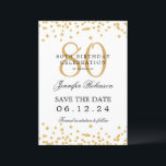 Invitation Gold 80th Birthday Party Enregistrer la date Détai<br><div class="desc">Elégant design "70th Birthday Party" avec faux confettis de parties scintillant & détails texte. Facile à utiliser et facile à personnaliser. Commandez aujourd'hui !</div>