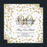 Invitation Gold 90th Birthday Parties scintillant Confetti<br><div class="desc">Elégant 90e anniversaire Gold Faux Parties scintillant Confetti modèle d'invitation. Idéal pour les fêtes de 90 ans et plus !</div>