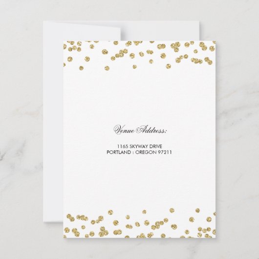 Invitation Gold 90th Birthday Save Date Confetti (Dos)
