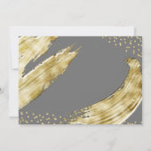 Invitation Gold Abstrait photo Collage Sweet 16 Anniversaire (Dos)
