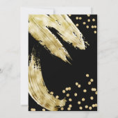 Invitation Gold Abstrait Photo Sweet 16 Anniversaire (Dos)