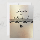 Invitation Gold Alcohol Enk Mariage élégant (Devant)