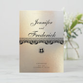 Invitation Gold Alcohol Enk Mariage élégant (Debout devant)