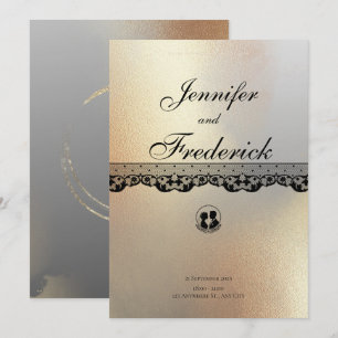 Invitation Gold Alcohol Enk Mariage élégant