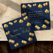 Invitation Gold and Navy Surprise 50e anniversaire