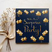 Invitation Gold and Navy Surprise 50e anniversaire