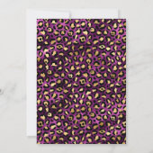 Invitation Gold and Purple Leopard Print Birthday Party (Dos)
