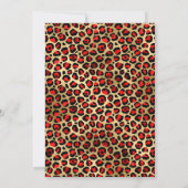 Invitation Gold and Red Leopard Print Birthday Party (Dos)
