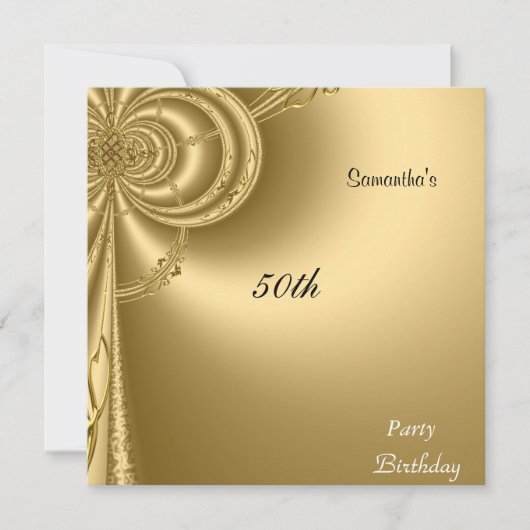 Invitation Gold Anniversaire (Devant)