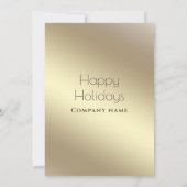 Invitation Gold aquarelle sapin de Noël (Dos)