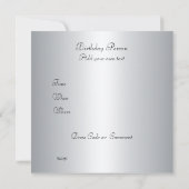 Invitation Gold Argent Anniversaire (Dos)
