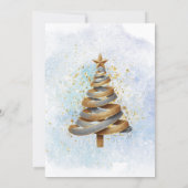 Invitation Gold Argent Faux Parties scintillant Arbre de Noël (Dos)