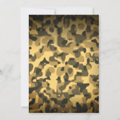 Invitation Gold Army Star Camouflage Retraite militaire (Dos)