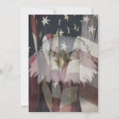 Invitation Gold Army Star USA Flag Military Retirement Party (Dos)