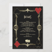 Invitation Gold Art Deco Vegas Casino Bachelorette Week-end (Dos)