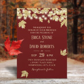 Invitation Gold Automne quitte Bourgogne Mariage de automne r