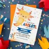 Invitation Gold Axolotl Boy