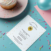 Invitation Gold Balloon & Confetti N'importe quel nombre Anni