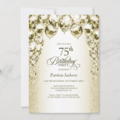Invitation Gold Balloons 75e fête d'anniversaire (Devant)