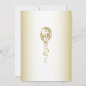 Invitation Gold Balloons 95e fête d'anniversaire (Dos)