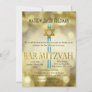 Invitation Gold Bar Mizvah