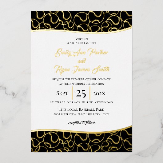 Invitation Gold Baseball (Recto)