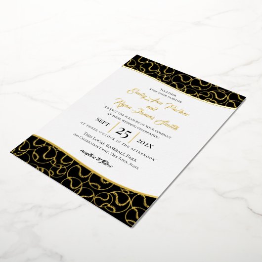 Invitation Gold Baseball (Rotation)