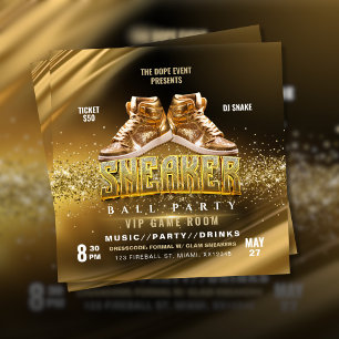 Invitation Gold Basket Party