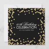 Invitation Gold Black 60e anniversaire Parties scintillant Co (Dos)