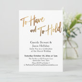 Invitation Gold Black à avoir et à tenir la réception de Boke (Debout devant)