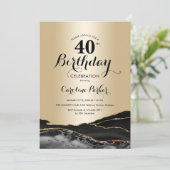 Invitation Gold Black Agate 40e anniversaire (Debout devant)