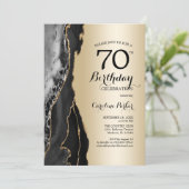 Invitation Gold Black Agate 70e anniversaire (Debout devant)