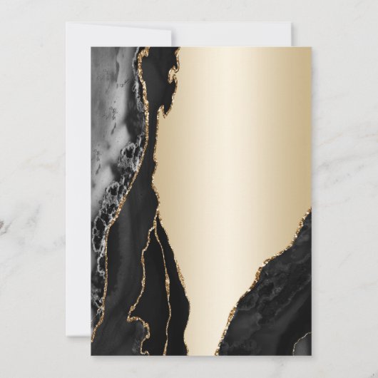 Invitation Gold Black Agate Surprise 30e anniversaire (Dos)