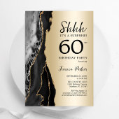 Invitation Gold Black Agate Surprise 60e anniversaire