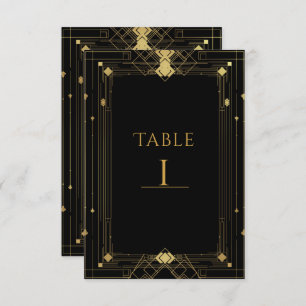 Invitation Gold & Black Art Déco Gatsby Roaring 20's Elegant