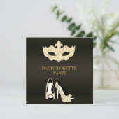 INVITATION GOLD BLACK BACHELORETTE MASQUERADE PARTI (Debout devant)