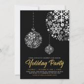 Invitation Gold & Black Chic Christmas Party (Devant)